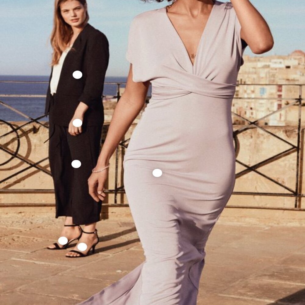 H&M Lavender Floor Length Short Sleeve Maxi Dress(Excellent Condition)Size 4 NWT